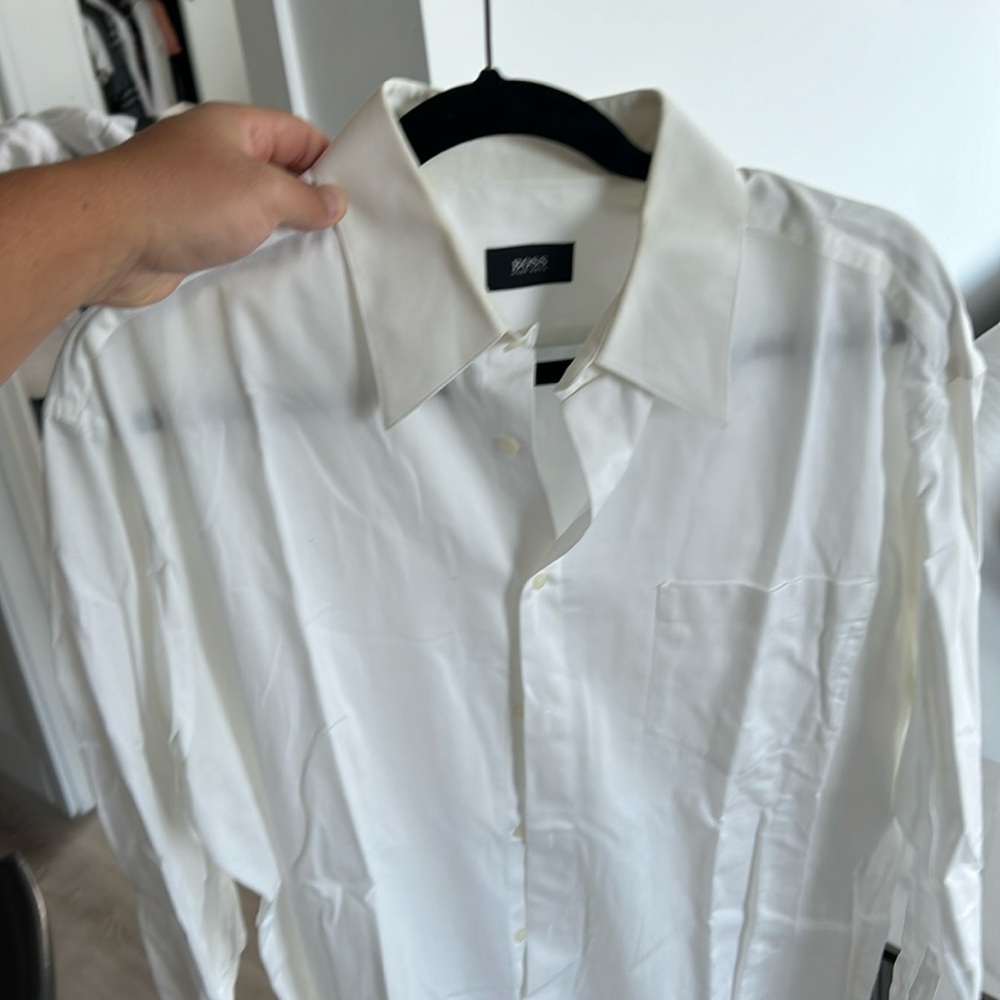 Plain white button down